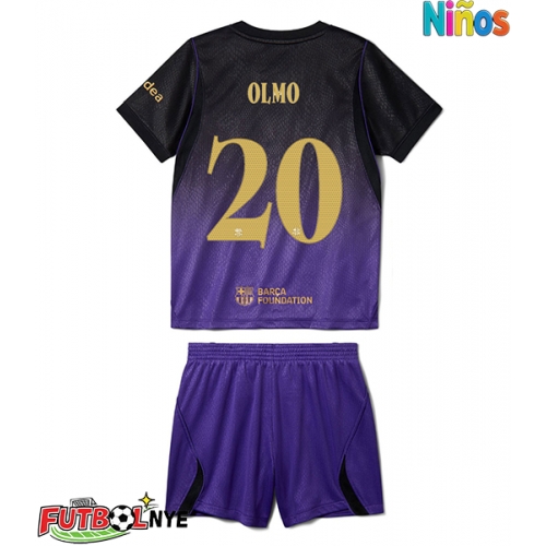 Camiseta Barcelona Dani Olmo #20 Visitante Equipación para niños 2026-27 manga corta (+ pantalones cortos)